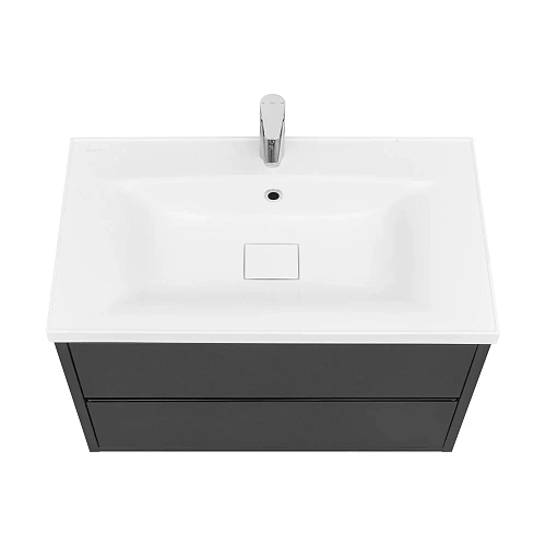 Тумба под раковину Aquaton Римини 80 черный глянец 1A226701RN950 NEW Тумба под раковину Aquaton Римини 80 черный глянец 1A226701RN950 NEW