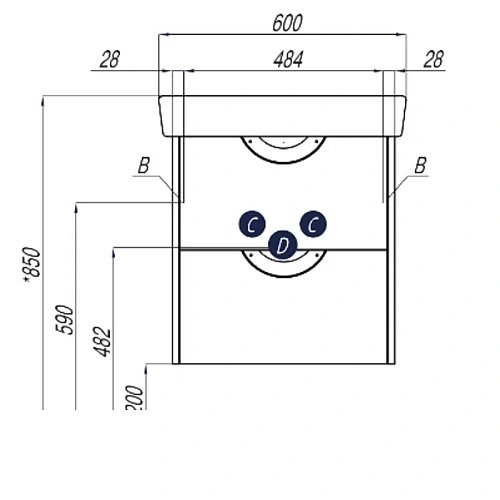 Тумба под раковину Aquaton Сильва 60 дуб полярный 1A211801SIW70 Тумба под раковину Aquaton Сильва 60 дуб полярный 1A211801SIW70
