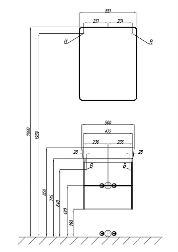 Тумба под раковину Aquaton Скай PRO 50 белый глянец 1A238001SY010 Тумба под раковину Aquaton Скай PRO 50 белый глянец 1A238001SY010
