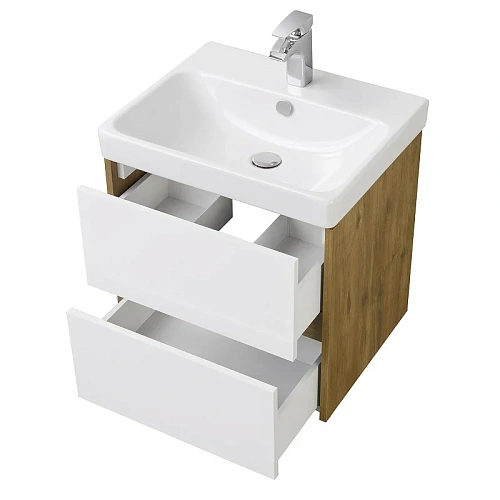 Тумба под раковину Aquaton Сканди 70 белая, дуб рустикальный 1A251801SDZ90 Тумба под раковину Aquaton Сканди 70 белая, дуб рустикальный 1A251801SDZ90