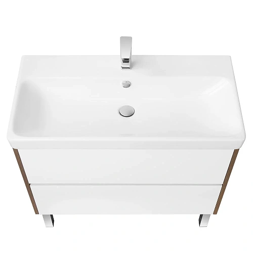 Тумба под раковину Aquaton Сканди 90 белая, дуб рустикальный 1A251901SDZ90 Тумба под раковину Aquaton Сканди 90 белая, дуб рустикальный 1A251901SDZ90