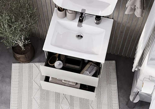 Тумба под раковину Aquaton Сохо 60 cлэйт, галька серая 1A258001AJ9A0 Тумба под раковину Aquaton Сохо 60 cлэйт, галька серая 1A258001AJ9A0