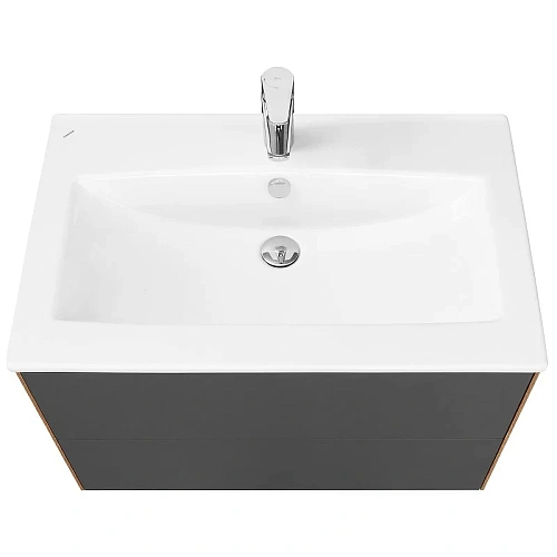 Тумба под раковину Aquaton Сохо 75 дуб веллингтон, графит софт 1A258101AJA00 Тумба под раковину Aquaton Сохо 75 дуб веллингтон, графит софт 1A258101AJA00