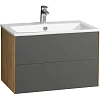 Тумба под раковину Aquaton Сохо 75 дуб веллингтон, графит софт 1A258101AJA00 Тумба под раковину Aquaton Сохо 75 дуб веллингтон, графит софт 1A258101AJA00