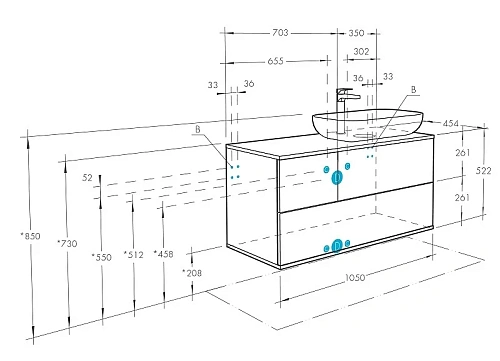 Тумба под раковину Aquaton Терра 105 дуб кантри, антрацит 1A246901TEKA0 Тумба под раковину Aquaton Терра 105 дуб кантри, антрацит 1A246901TEKA0