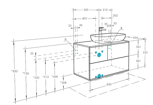 Тумба под раковину Aquaton Терра 85 дуб кантри, антрацит 1A247201TEKA0 Тумба под раковину Aquaton Терра 85 дуб кантри, антрацит 1A247201TEKA0