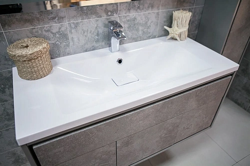 Тумба под раковину Aquaton Уэльс 100 авеллино грей, темный шоколад 1A207901WAC30 Тумба под раковину Aquaton Уэльс 100 авеллино грей, темный шоколад 1A207901WAC30