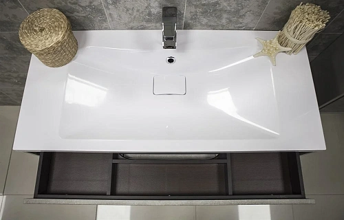 Тумба под раковину Aquaton Уэльс 100 авеллино грей, темный шоколад 1A207901WAC30 Тумба под раковину Aquaton Уэльс 100 авеллино грей, темный шоколад 1A207901WAC30