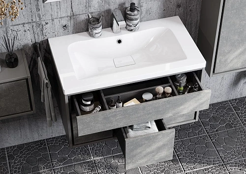 Тумба под раковину Aquaton Уэльс 100 авеллино грей, темный шоколад 1A207901WAC30 Тумба под раковину Aquaton Уэльс 100 авеллино грей, темный шоколад 1A207901WAC30