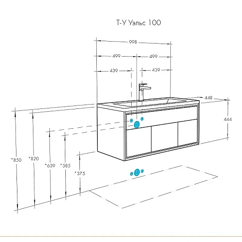Тумба под раковину Aquaton Уэльс 80 графит 1A267901WA6A0 new Тумба под раковину Aquaton Уэльс 80 графит 1A267901WA6A0 new