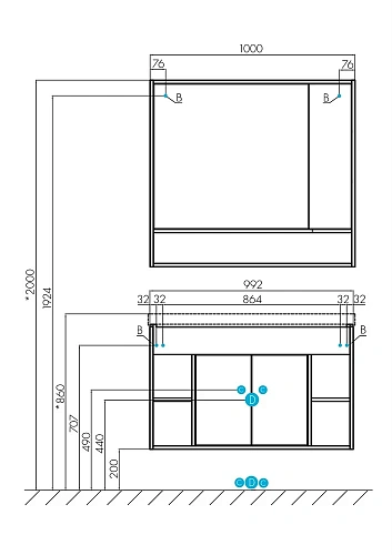 Тумба под раковину Aquaton Флай 100 белый, дуб крафт 1A237501FAX10 Тумба под раковину Aquaton Флай 100 белый, дуб крафт 1A237501FAX10