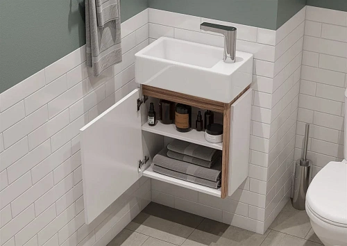 Тумба под раковину Aquaton Эклипс М подвесная эбони светлый левая 1A172801EK49L Тумба под раковину Aquaton Эклипс М подвесная эбони светлый левая 1A172801EK49L