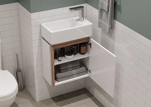 Тумба под раковину Aquaton Эклипс М подвесная эбони светлый правая 1A172801EK49R Тумба под раковину Aquaton Эклипс М подвесная эбони светлый правая 1A172801EK49R