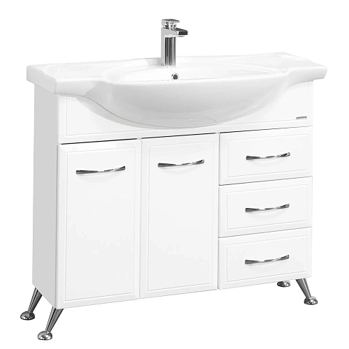 Тумба под раковину Aquaton Эмили 100 с бельевой корзиной белый 1A032001EM010 Тумба под раковину Aquaton Эмили 100 с бельевой корзиной белый 1A032001EM010