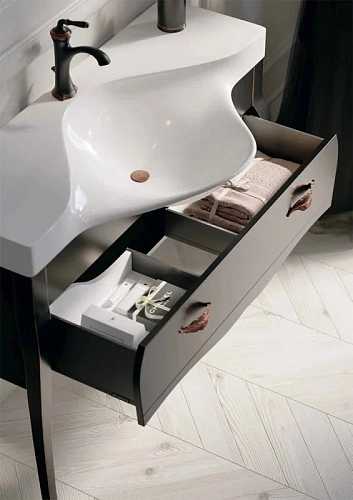 Тумба под раковину Aqwella Clarberg Borgia 115 BOR0111BLK черный, 1150х850х550 мм Тумба под раковину Aqwella Clarberg Borgia 115 BOR0111BLK черный, 1150х850х550 мм