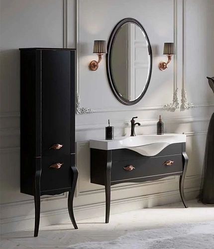 Тумба под раковину Aqwella Clarberg Borgia 115 BOR0111BLK черный, 1150х850х550 мм Тумба под раковину Aqwella Clarberg Borgia 115 BOR0111BLK черный, 1150х850х550 мм