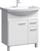 Тумба под раковину AQWELLA Corsica 75см KOR0107 напольная, белая