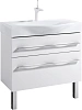 Тумба под раковину AQWELLA Milan 80см Mil.01.08/2n/W напольная, белая