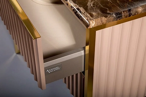 Тумба под раковину Armadi Art MONACO 100 867-100-CPG капучино глянец + золото Тумба под раковину Armadi Art MONACO 100 867-100-CPG капучино глянец + золото