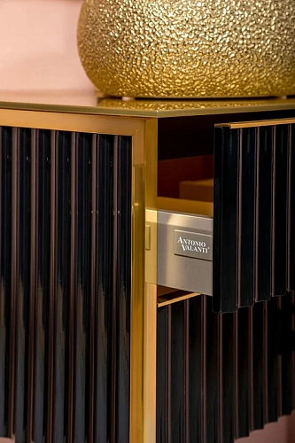 Тумба под раковину Armadi Art Monaco 80см черная глянец + золото под раковину чашу 867-080-BG Тумба под раковину Armadi Art Monaco 80см черная глянец + золото под раковину чашу 867-080-BG