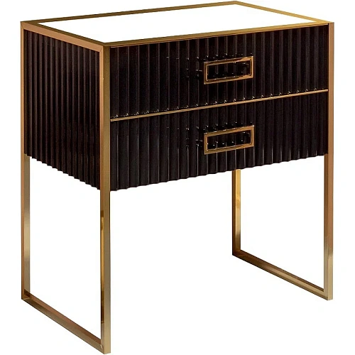 Тумба под раковину Armadi Art Monaco 80см черная глянец + золото под раковину чашу 867-080-BG Тумба под раковину Armadi Art Monaco 80см черная глянец + золото под раковину чашу 867-080-BG