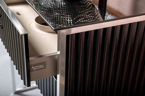 Тумба под раковину Armadi Art Monaco 80см черная глянец + хром под раковину чашу 867-080-BCR Тумба под раковину Armadi Art Monaco 80см черная глянец + хром под раковину чашу 867-080-BCR