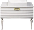Тумба под раковину Boheme Linea 100 белая + Золото 842-100-WG Тумба под раковину Boheme Linea 100 белая + Золото 842-100-WG