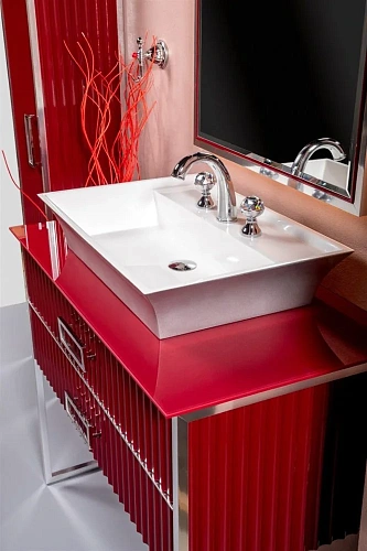 Тумба под раковину Boheme MONACO 100см h74см бордо глянец + хром под раковину чашу 867-100-RCR Тумба под раковину Boheme MONACO 100см h74см бордо глянец + хром под раковину чашу 867-100-RCR