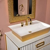 Тумба под раковину Boheme MONACO 80см h74см белая глянец + золото под раковину чашу 867-080-WG Тумба под раковину Boheme MONACO 80см h74см белая глянец + золото под раковину чашу 867-080-WG