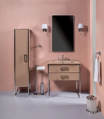 Тумба под раковину Boheme MONACO 80см h74см капучино глянец + хром под раковину чашу 867-080-CPCR Тумба под раковину Boheme MONACO 80см h74см капучино глянец + хром под раковину чашу 867-080-CPCR