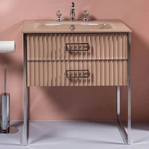 Тумба под раковину Boheme MONACO 80см h84см капучино глянец + хром под раковину моноблок 866-080-CPCR Тумба под раковину Boheme MONACO 80см h84см капучино глянец + хром под раковину моноблок 866-080-CPCR