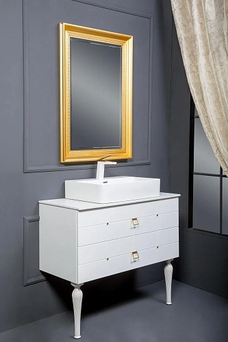 Тумба под раковину Boheme Piazza 80 белая + Золото 841-080-WG Тумба под раковину Boheme Piazza 80 белая + Золото 841-080-WG