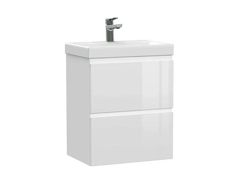 Тумба под раковину Cersanit MODUO 50 (SZ-MOD-MO50Sl/Wh) подвесная для MODUO SLIM 50 узкая белый 64124 Тумба под раковину Cersanit MODUO 50 (SZ-MOD-MO50Sl/Wh) подвесная для MODUO SLIM 50 узкая белый 64124