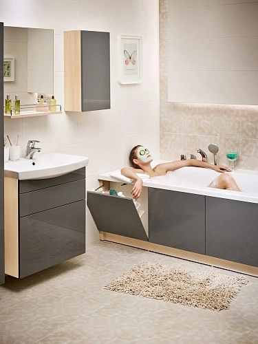 Тумба под раковину Cersanit Smart SU-SMA-CA60/Gr Тумба под раковину Cersanit Smart SU-SMA-CA60/Gr