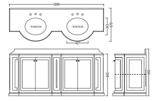 Тумба под раковину Devon&Devon Regent EFEREGENTRUNE - рубин Тумба под раковину Devon&Devon Regent EFEREGENTRUNE - рубин