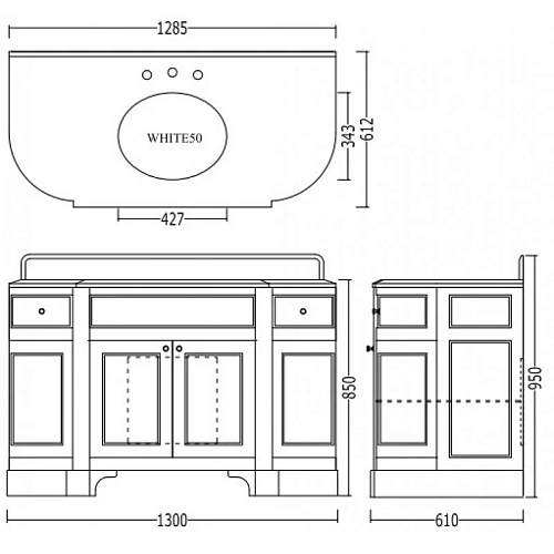 Тумба под раковину Devon&Devon Season EFSEASONDGNE, темно-серый Тумба под раковину Devon&Devon Season EFSEASONDGNE, темно-серый