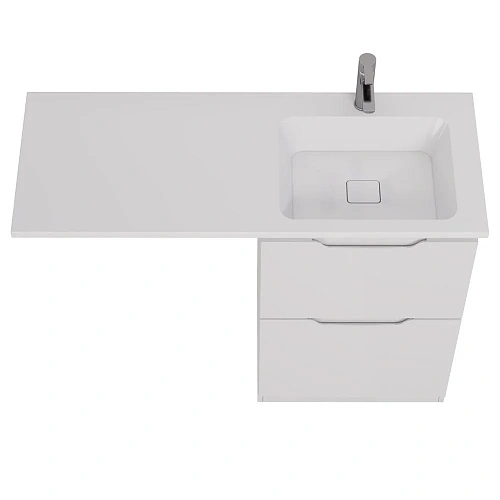 Тумба под раковину DREJA Bona, 60 см, напольная, 2 ящика, белый глянец 99.0451 Тумба под раковину DREJA Bona, 60 см, напольная, 2 ящика, белый глянец 99.0451