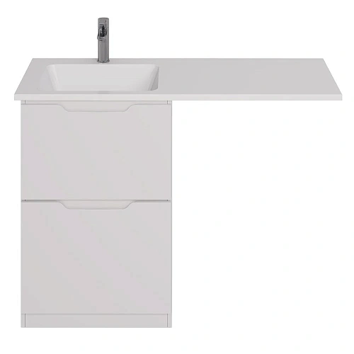 Тумба под раковину DREJA Bona, 60 см, напольная, 2 ящика, белый глянец 99.0451 Тумба под раковину DREJA Bona, 60 см, напольная, 2 ящика, белый глянец 99.0451