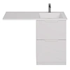 Тумба под раковину DREJA Bona, 60 см, напольная, 2 ящика, белый глянец 99.0451