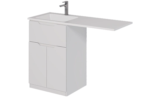 Тумба под раковину DREJA Vega, 60 см, напольная, 1 ящик, 2 дверцы, белый глянец 99.0450 Тумба под раковину DREJA Vega, 60 см, напольная, 1 ящик, 2 дверцы, белый глянец 99.0450