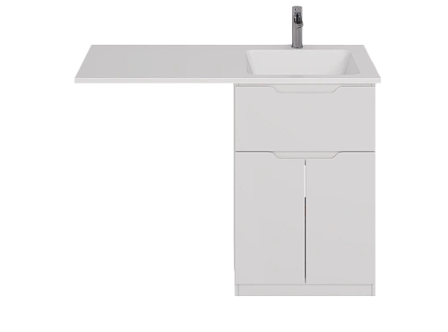 Тумба под раковину DREJA Vega, 60 см, напольная, 1 ящик, 2 дверцы, белый глянец 99.0450 Тумба под раковину DREJA Vega, 60 см, напольная, 1 ящик, 2 дверцы, белый глянец 99.0450