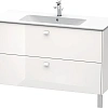 Тумба под раковину Duravit Brioso BR440402222 напольная 122 см белый глянцевый Тумба под раковину Duravit Brioso BR440402222 напольная 122 см белый глянцевый
