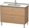 Тумба под раковину Duravit Brioso BR442301052 напольная 102 см Европейский дуб