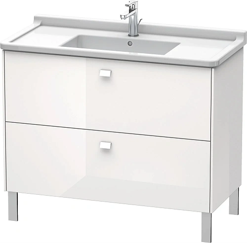 Тумба под раковину Duravit Brioso BR442302222 напольная 102 см белый глянцевый Тумба под раковину Duravit Brioso BR442302222 напольная 102 см белый глянцевый