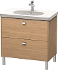 Тумба под раковину Duravit Brioso BR442601052 напольная 82 см Европейский дуб