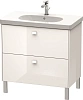 Тумба под раковину Duravit Brioso BR442602222 напольная 82 см белый глянцевый