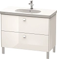 Тумба под раковину Duravit Brioso BR442702222 напольная 102 см белый глянцевый Тумба под раковину Duravit Brioso BR442702222 напольная 102 см белый глянцевый