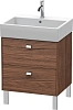 Тумба под раковину Duravit Brioso BR443301021 напольная 58 см Орех темный