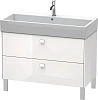 Тумба под раковину Duravit Brioso BR443602222 напольная 98 см белый глянцевый