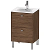 Тумба под раковину Duravit Brioso BR450901021 напольная 52 см Орех темный